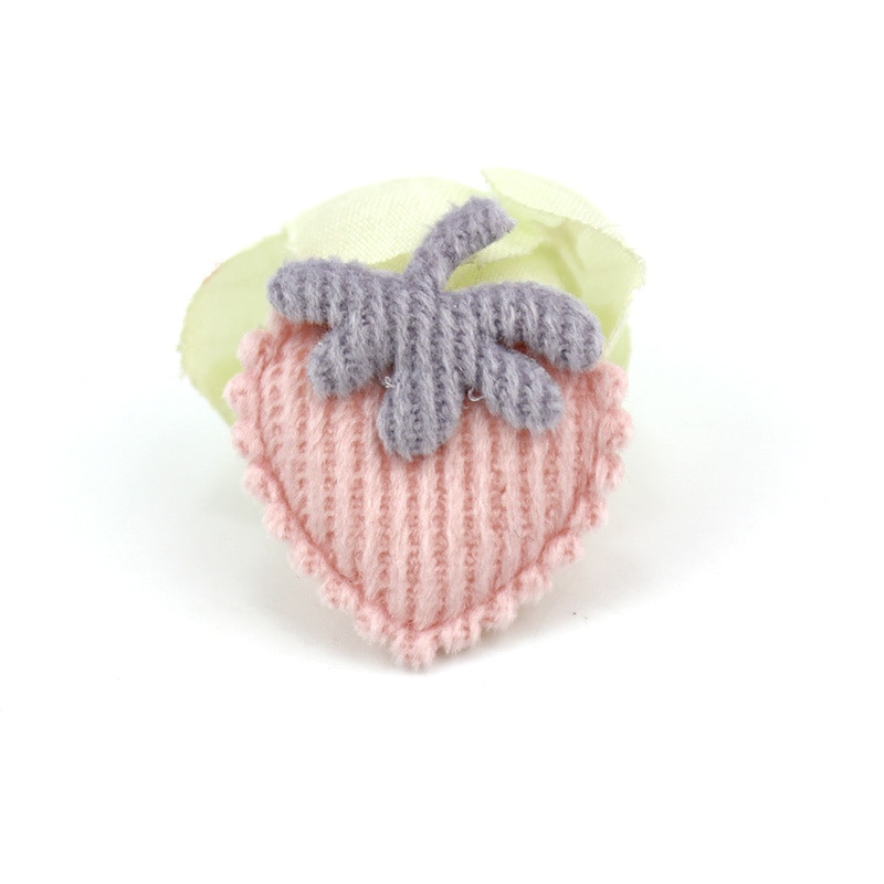 40 tk 2,5 * 2,8 cm käsitsi valmistatud maasikapolsterdatud aplikatsioonid beebi juuksenõelale peakatted, käsitöö, kaunistused, kaunistused, rõivatarvikud