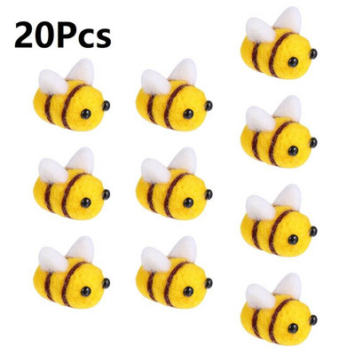 Rukotvorine Ukrasi od filca Ukrasi od vune Uradi sam Rukotvorine Mini ukrasi od meda Plišani ukrasi za zabave gumbi Lažni pokloni