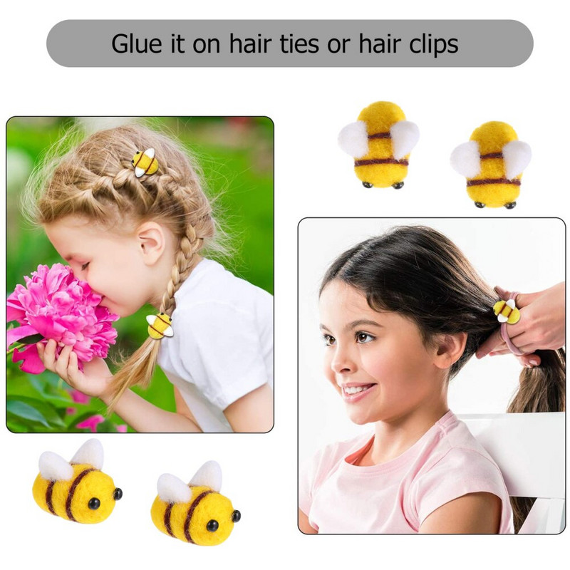 Rukotvorine Ukrasi od filca Ukrasi od vune Uradi sam Rukotvorine Mini ukrasi od meda Plišani ukrasi za zabave gumbi Lažni pokloni