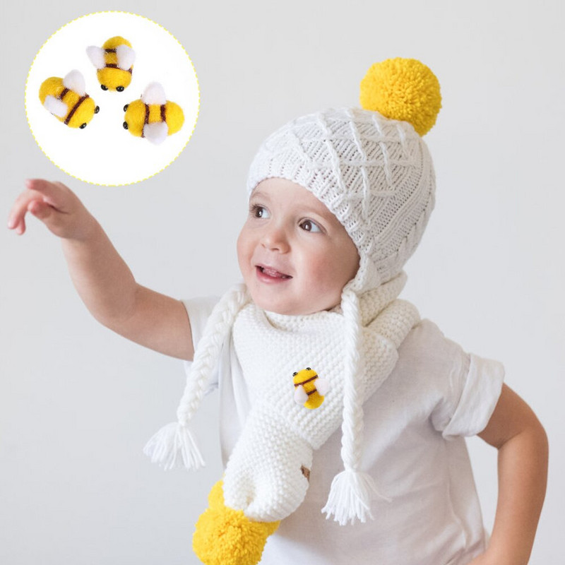 Rukotvorine Ukrasi od filca Ukrasi od vune Uradi sam Rukotvorine Mini ukrasi od meda Plišani ukrasi za zabave gumbi Lažni pokloni