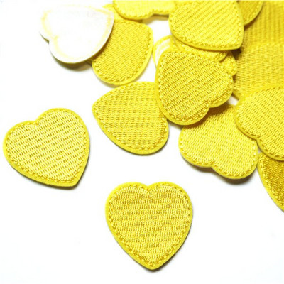 10 TK Punased Südamed Hõbedane Kuldne Kangas Tikand Õmble Triikraud Plaastrid Märgid Riietele Ise ise teha aplikatsioonid Käsitöö kaunistuskleebis