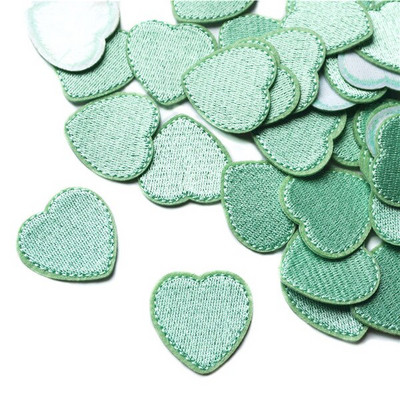 10 TK Punased Südamed Hõbedane Kuldne Kangas Tikand Õmble Triikraud Plaastrid Märgid Riietele Ise ise teha aplikatsioonid Käsitöö kaunistuskleebis