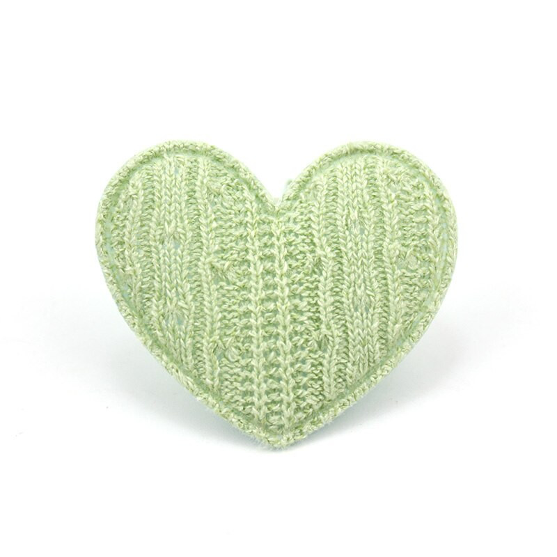 30 bucăți 4,5 cm tricot din lână aplicații căptușite cu inimă pentru căptușeală pentru ac de păr Decor Artizanat DIY Îmbrăcăminte ornamente Accesorii