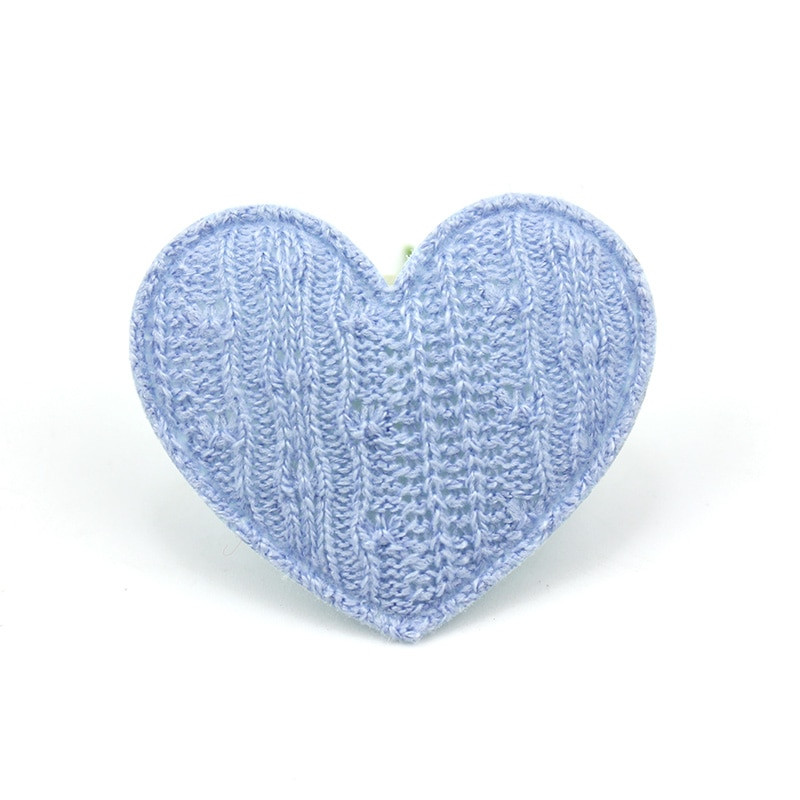 30 bucăți 4,5 cm tricot din lână aplicații căptușite cu inimă pentru căptușeală pentru ac de păr Decor Artizanat DIY Îmbrăcăminte ornamente Accesorii