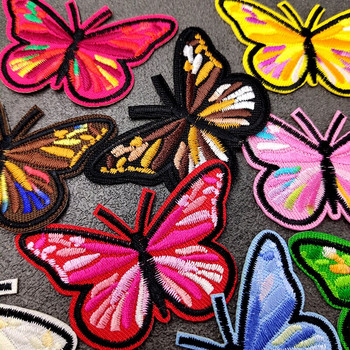 Пеперуда, ютия върху лепенки, бродерия, апликации, дрехи, шивашки консумативи, декоративни значки, цвят