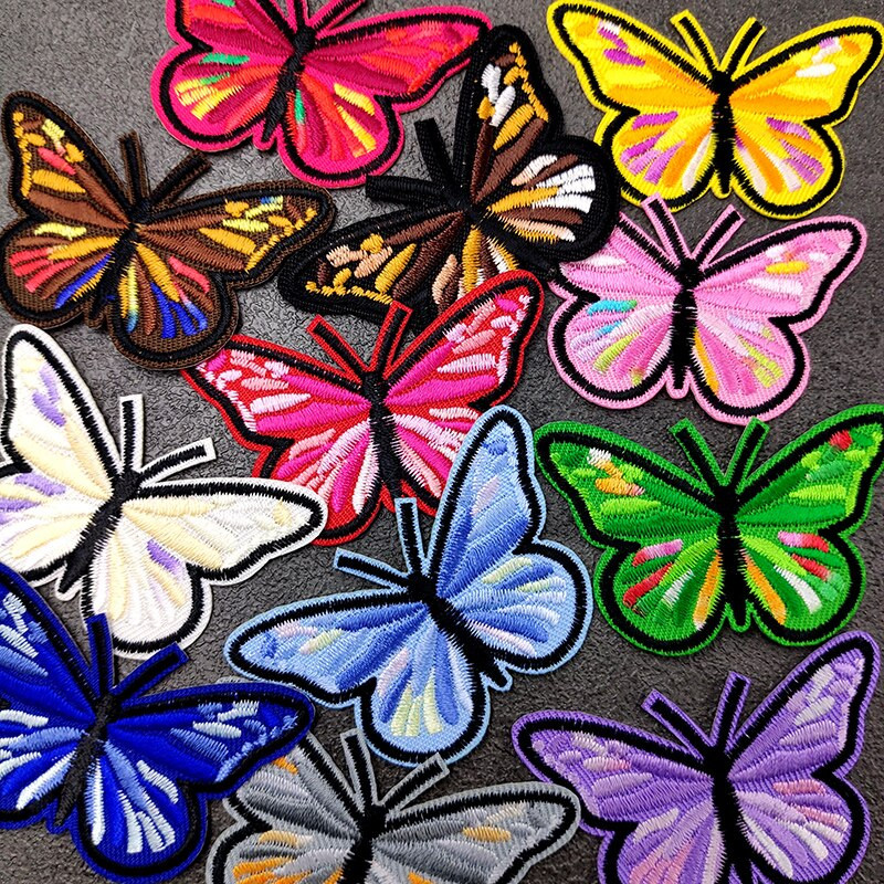 Liblika triikraud plaastritel Tikand Aplikatsioon Riided Õmblustarbed Dekoratiivsed märgid Värv