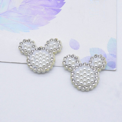 15 kom/mješanih bisernih leptir leptir mašna zakrpe sa vještačkim dijamantom Heat Crwon samoljepljive zakrpe s aplikacijom za odjeću Traka za kosu Nabavka odjeće