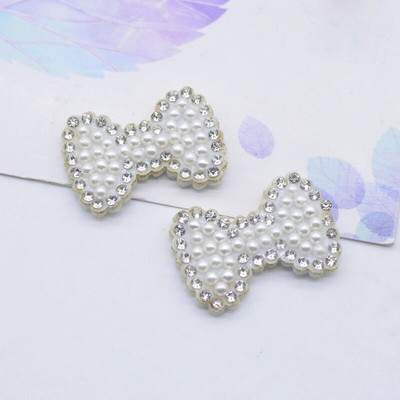 15 kom/mješanih bisernih leptir leptir mašna zakrpe sa vještačkim dijamantom Heat Crwon samoljepljive zakrpe s aplikacijom za odjeću Traka za kosu Nabavka odjeće