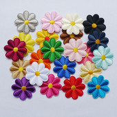 10 bucăți broderie margaretă flori de floarea-soarelui cusut fier pe patch-uri insigne margaretă pentru rochii geantă pălărie blugi haine aplice artizanat