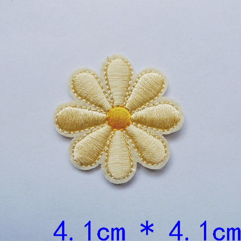 10 bucăți broderie margaretă flori de floarea-soarelui cusut fier pe patch-uri insigne margaretă pentru rochii geantă pălărie blugi haine aplice artizanat
