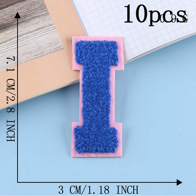 10 τμχ Σίδερο σε ρούχα Μπαλώματα θερμοκολλητικά Διακοσμητικά σιδερώματος πίσω όψης για ράψιμο απλικέ αλφαβήτου