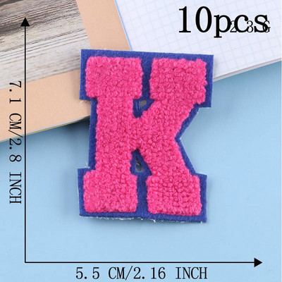 10 τμχ Σίδερο σε ρούχα Μπαλώματα θερμοκολλητικά Διακοσμητικά σιδερώματος πίσω όψης για ράψιμο απλικέ αλφαβήτου