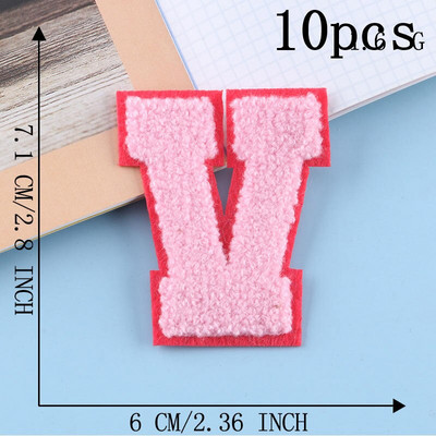 10 τμχ Σίδερο σε ρούχα Μπαλώματα θερμοκολλητικά Διακοσμητικά σιδερώματος πίσω όψης για ράψιμο απλικέ αλφαβήτου