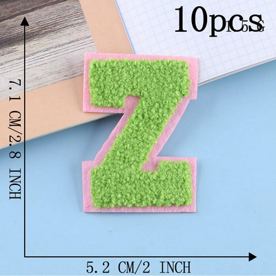 10 τμχ Σίδερο σε ρούχα Μπαλώματα θερμοκολλητικά Διακοσμητικά σιδερώματος πίσω όψης για ράψιμο απλικέ αλφαβήτου