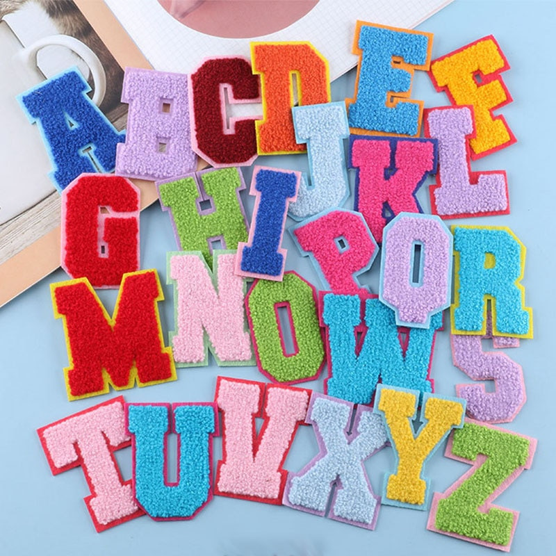 10 τμχ Σίδερο σε ρούχα Μπαλώματα θερμοκολλητικά Διακοσμητικά σιδερώματος πίσω όψης για ράψιμο απλικέ αλφαβήτου