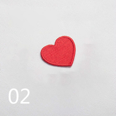 10 τμχ/παρτίδα Red Love Heart Embroidery Patch For Clothing Cute Motif Iron On Patches Διακοσμητικό ένδυμα σήμα DIY