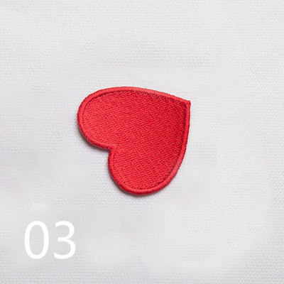 10 τμχ/παρτίδα Red Love Heart Embroidery Patch For Clothing Cute Motif Iron On Patches Διακοσμητικό ένδυμα σήμα DIY