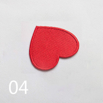 10 τμχ/παρτίδα Red Love Heart Embroidery Patch For Clothing Cute Motif Iron On Patches Διακοσμητικό ένδυμα σήμα DIY