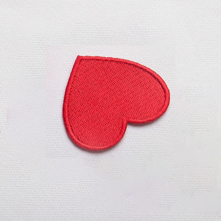 10 τμχ/παρτίδα Red Love Heart Embroidery Patch For Clothing Cute Motif Iron On Patches Διακοσμητικό ένδυμα σήμα DIY