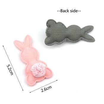 24 τεμ. 2,6*5,2 cm Rabbit Flowers Ball Padded Applique For DIY Hair Clip Καπέλο Καπέλο Crafts Διακόσμηση Στολίδι Αξεσουάρ ρούχων