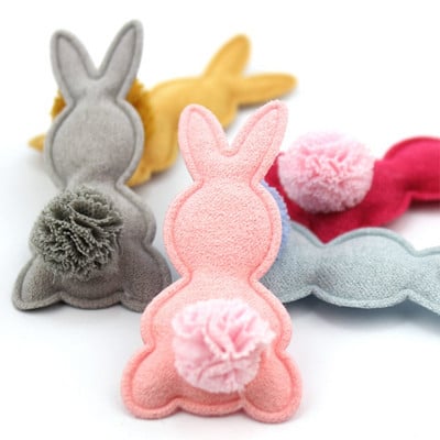 24 τεμ. 2,6*5,2 cm Rabbit Flowers Ball Padded Applique For DIY Hair Clip Καπέλο Καπέλο Crafts Διακόσμηση Στολίδι Αξεσουάρ ρούχων