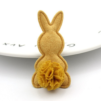 24db 2,6*5,2cm Nyúl virágok golyós párnázott rátét barkácsoláshoz hajcsatoló sapka fejfedő kézműves dekoráció dísz ruházat kiegészítők