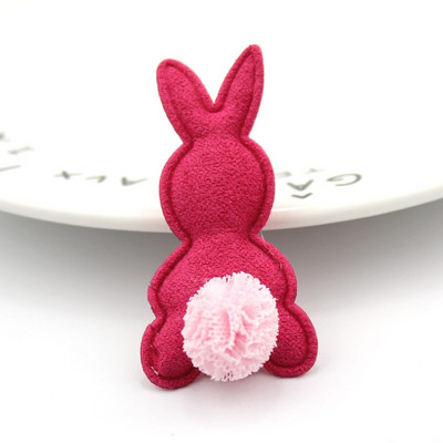 24db 2,6*5,2cm Nyúl virágok golyós párnázott rátét barkácsoláshoz hajcsatoló sapka fejfedő kézműves dekoráció dísz ruházat kiegészítők