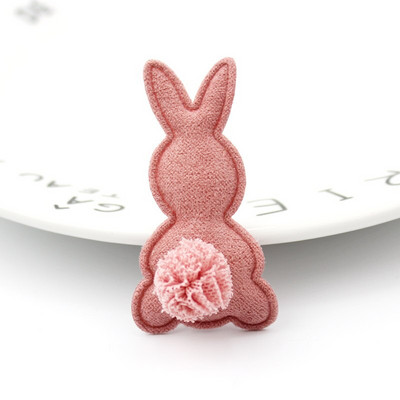 24db 2,6*5,2cm Nyúl virágok golyós párnázott rátét barkácsoláshoz hajcsatoló sapka fejfedő kézműves dekoráció dísz ruházat kiegészítők