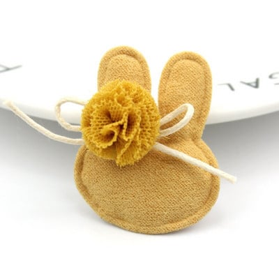 24db 2,6*5,2cm Nyúl virágok golyós párnázott rátét barkácsoláshoz hajcsatoló sapka fejfedő kézműves dekoráció dísz ruházat kiegészítők