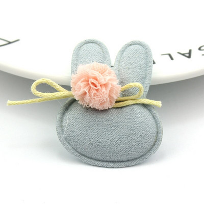 24db 2,6*5,2cm Nyúl virágok golyós párnázott rátét barkácsoláshoz hajcsatoló sapka fejfedő kézműves dekoráció dísz ruházat kiegészítők