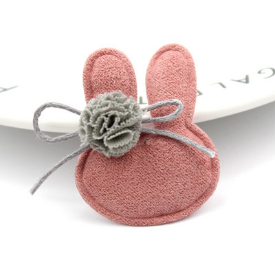 24db 2,6*5,2cm Nyúl virágok golyós párnázott rátét barkácsoláshoz hajcsatoló sapka fejfedő kézműves dekoráció dísz ruházat kiegészítők