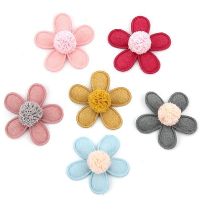 24db 2,6*5,2cm Nyúl virágok golyós párnázott rátét barkácsoláshoz hajcsatoló sapka fejfedő kézműves dekoráció dísz ruházat kiegészítők