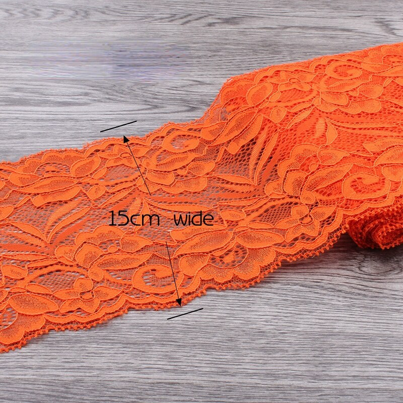 15 cm pločio nėrinių audinio elastinga nėrinių juosta 1 metras „pasidaryk pats“ drabužių siuvimas rankų darbo amatų nėrinių juosta