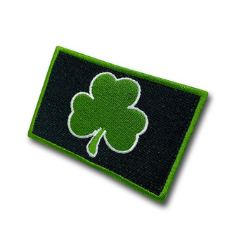Shamrock Lucky clover Patches Бродирана значка за творчество Hook and Loop Band 3D Stick on Jacket Раница Стикери