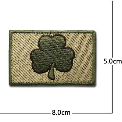 Shamrock Trifoi norocos Petice Brodat Insignă de creativitate Bandă de braț cu cârlig și buclă 3D Lipire pe jachetă Autocolante pentru rucsac
