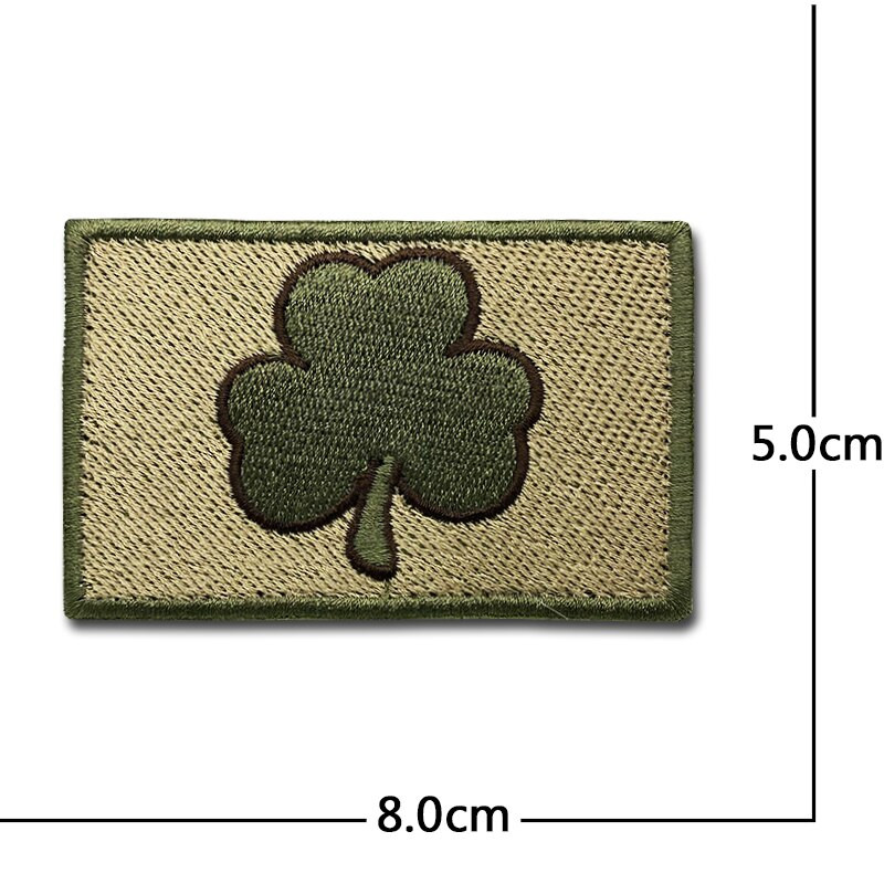 Shamrock Trifoi norocos Petice Brodat Insignă de creativitate Bandă de braț cu cârlig și buclă 3D Lipire pe jachetă Autocolante pentru rucsac