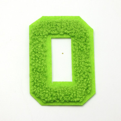 1 ΤΕΜ Πράσινο 7,2 εκατοστών σενίλ Letter Patch Iron on Patch Name Letter Patch For Jeans Clothes Επισκευαστικό μπλουζάκι Alphabet Patch Badges