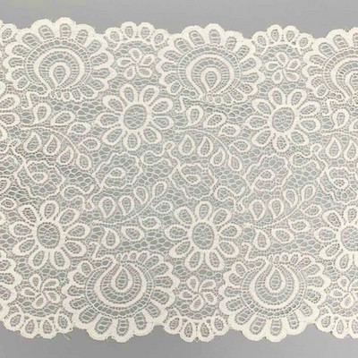 (3 metrai) 22 cm balti elastingi nėriniai Audinys prancūziški tuščiaviduriai apatiniai tamprūs nėriniai Trim DIY prancūziški tuščiaviduriai apatiniai