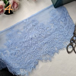 (3M/Lot) Prancūziškų nėrinių apdaila, siuvinėjimas, blakstienų nėriniai, „pasidaryk pats“ aksesuarai su adatomis Chantilly nėriniai „pasidaryk pats“ apatinio trikotažo nėriniai