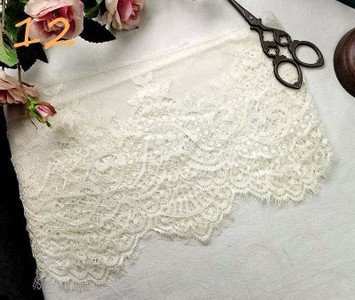 (3M/Lot) Prancūziškų nėrinių apdaila, siuvinėjimas, blakstienų nėriniai, „pasidaryk pats“ aksesuarai su adatomis Chantilly nėriniai „pasidaryk pats“ apatinio trikotažo nėriniai