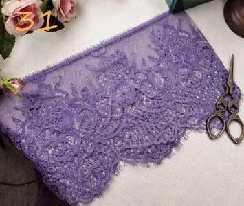 (3M/Lot) Prancūziškų nėrinių apdaila, siuvinėjimas, blakstienų nėriniai, „pasidaryk pats“ aksesuarai su adatomis Chantilly nėriniai „pasidaryk pats“ apatinio trikotažo nėriniai