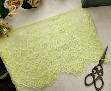 (3M/Lot) Prancūziškų nėrinių apdaila, siuvinėjimas, blakstienų nėriniai, „pasidaryk pats“ aksesuarai su adatomis Chantilly nėriniai „pasidaryk pats“ apatinio trikotažo nėriniai