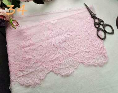 (3M/Lot) Prancūziškų nėrinių apdaila, siuvinėjimas, blakstienų nėriniai, „pasidaryk pats“ aksesuarai su adatomis Chantilly nėriniai „pasidaryk pats“ apatinio trikotažo nėriniai