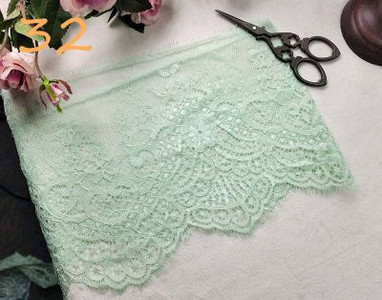 (3M/Lot) Prancūziškų nėrinių apdaila, siuvinėjimas, blakstienų nėriniai, „pasidaryk pats“ aksesuarai su adatomis Chantilly nėriniai „pasidaryk pats“ apatinio trikotažo nėriniai