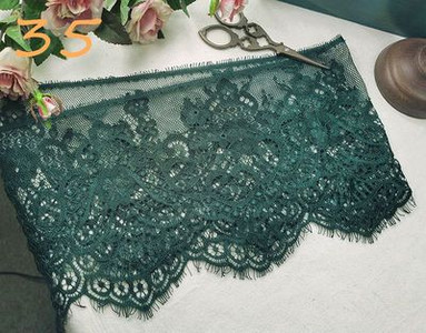 (3M/Lot) Prancūziškų nėrinių apdaila, siuvinėjimas, blakstienų nėriniai, „pasidaryk pats“ aksesuarai su adatomis Chantilly nėriniai „pasidaryk pats“ apatinio trikotažo nėriniai