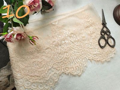 (3M/Lot) Prancūziškų nėrinių apdaila, siuvinėjimas, blakstienų nėriniai, „pasidaryk pats“ aksesuarai su adatomis Chantilly nėriniai „pasidaryk pats“ apatinio trikotažo nėriniai