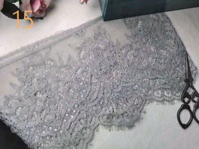 (3M/Lot) Prancūziškų nėrinių apdaila, siuvinėjimas, blakstienų nėriniai, „pasidaryk pats“ aksesuarai su adatomis Chantilly nėriniai „pasidaryk pats“ apatinio trikotažo nėriniai