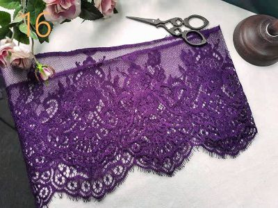 (3M/Lot) Prancūziškų nėrinių apdaila, siuvinėjimas, blakstienų nėriniai, „pasidaryk pats“ aksesuarai su adatomis Chantilly nėriniai „pasidaryk pats“ apatinio trikotažo nėriniai