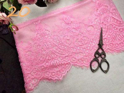 (3M/Lot) Prancūziškų nėrinių apdaila, siuvinėjimas, blakstienų nėriniai, „pasidaryk pats“ aksesuarai su adatomis Chantilly nėriniai „pasidaryk pats“ apatinio trikotažo nėriniai