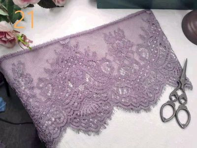 (3M/Lot) Prancūziškų nėrinių apdaila, siuvinėjimas, blakstienų nėriniai, „pasidaryk pats“ aksesuarai su adatomis Chantilly nėriniai „pasidaryk pats“ apatinio trikotažo nėriniai